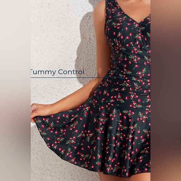 2X Women s Plus-Size Flower Printing Shaping Body One Piece Swimsuit. A544 - Picture 4 of 6